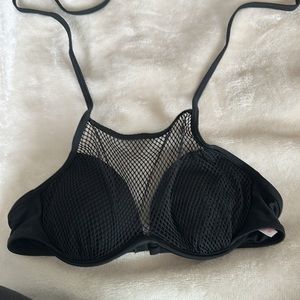 Black mesh bikini top